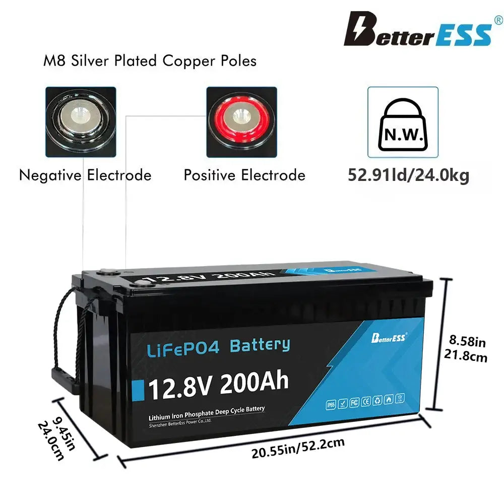 100Ah 200Ah LiFePO4 Battery 12.8V Lithium Iron Phosphate Battery - BATTERIES