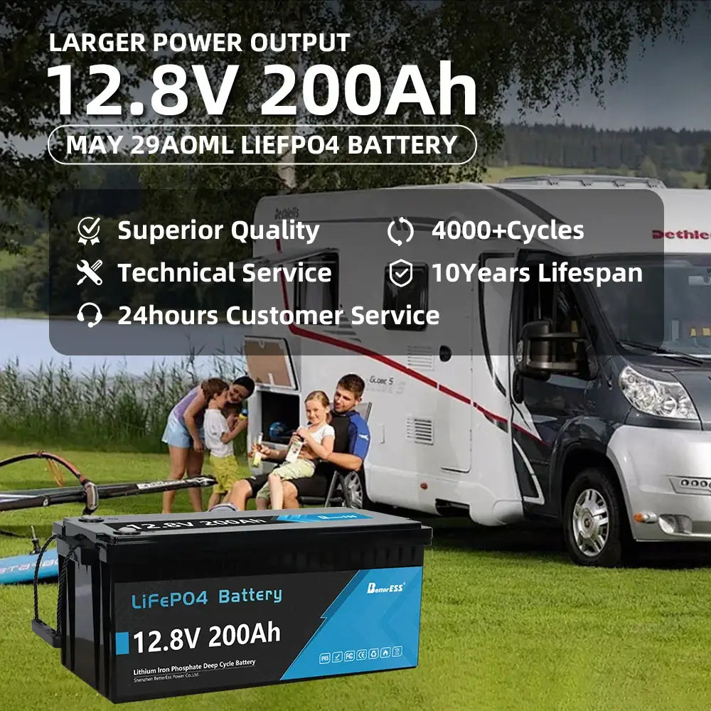 100Ah 200Ah LiFePO4 Battery 12.8V Lithium Iron Phosphate Battery - BATTERIES