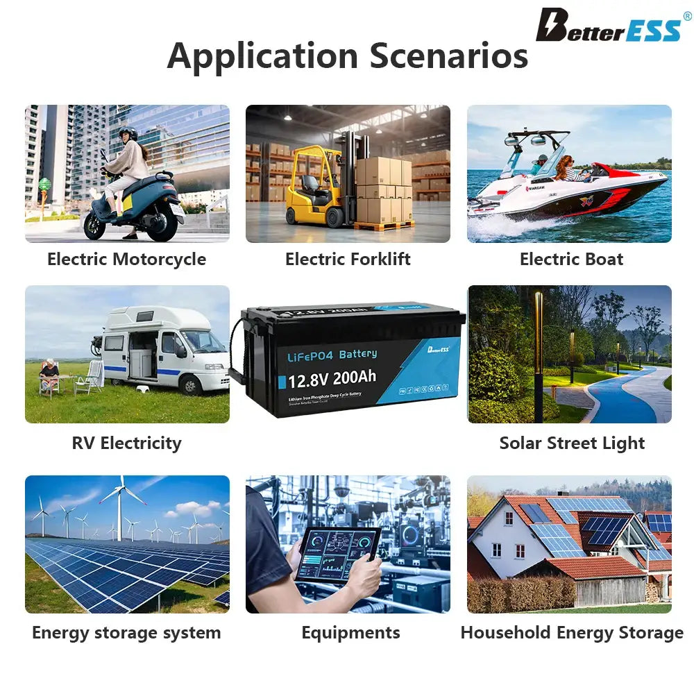 100Ah 200Ah LiFePO4 Battery 12.8V Lithium Iron Phosphate Battery - BATTERIES