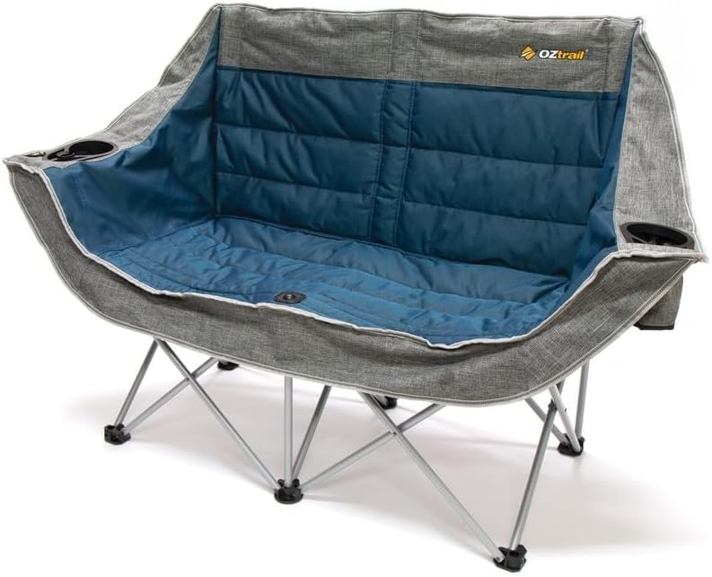 OZtrail 2 Seater Galaxy Sofa with Arms, Blue