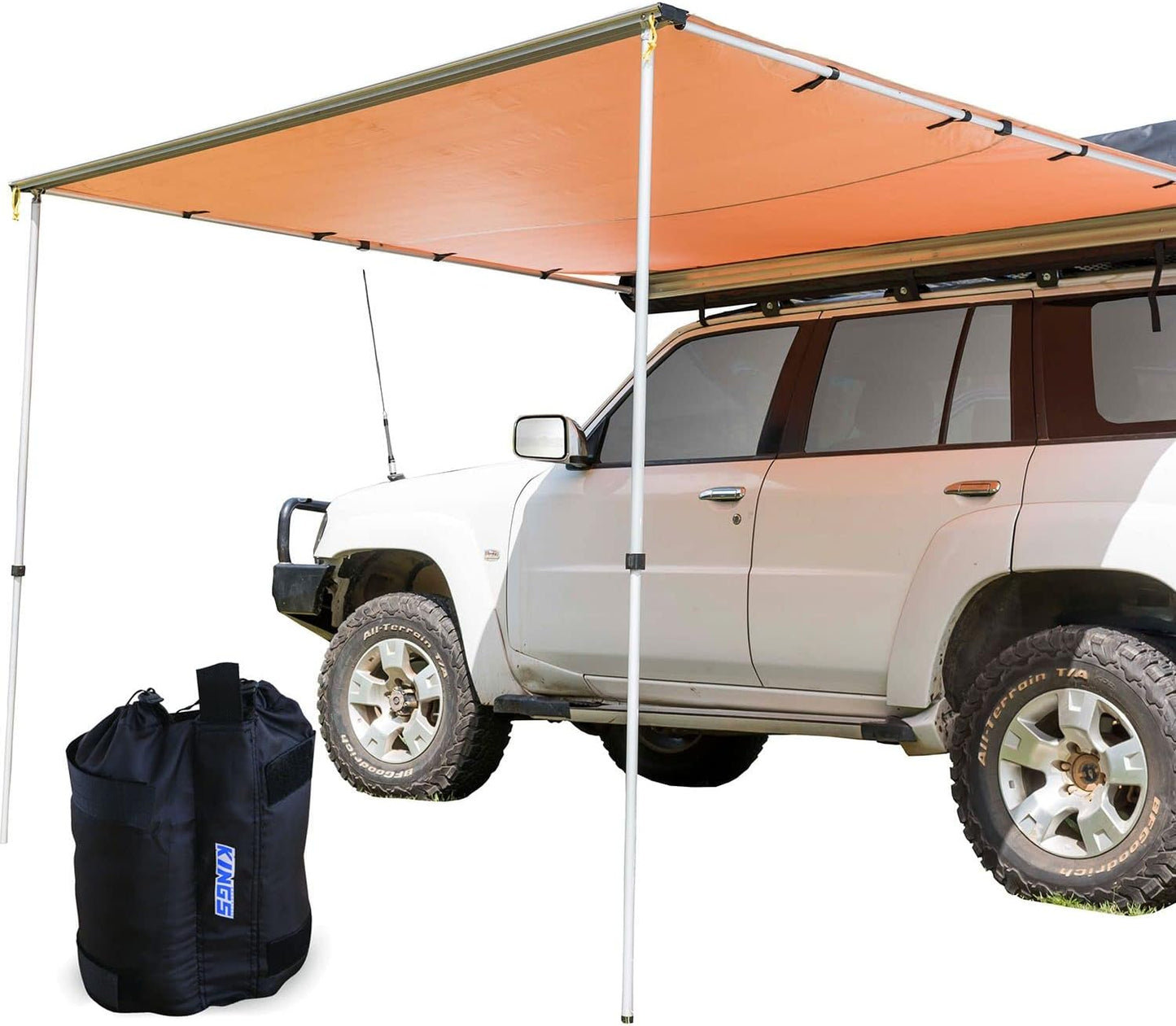 Kings 2x3m Side Awning Waterproof + Sand Bags 4WD Camping SUV Van UTE Car Shade