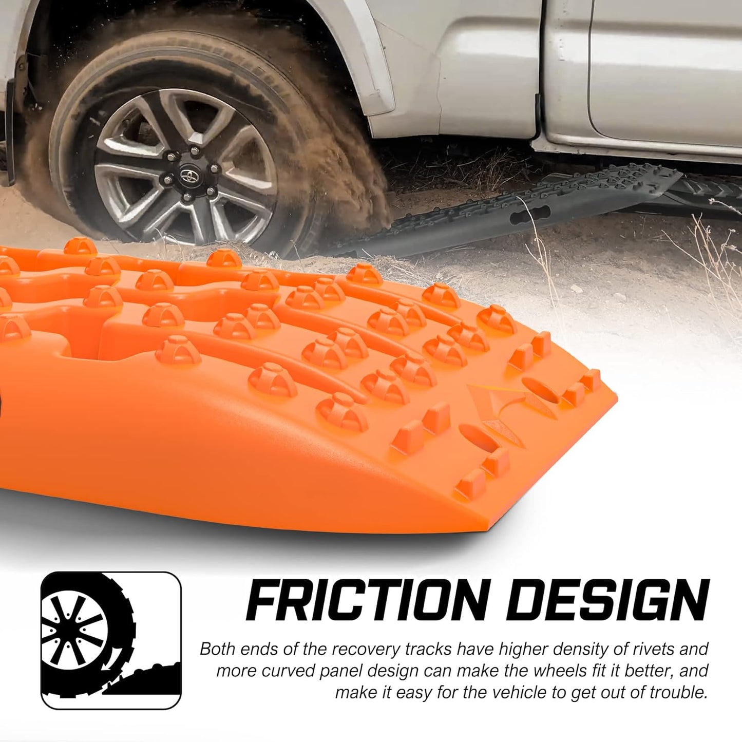 X-BULL Recovery Tracks with Bag and Mounting Pin Set 4x4 Recovery Boards Offroad 4wd Tracks 22046LBS/10000KG Stand for Automotive Accessories Tires and Wheels in the Sand Mud Snow(GEN 3.0)