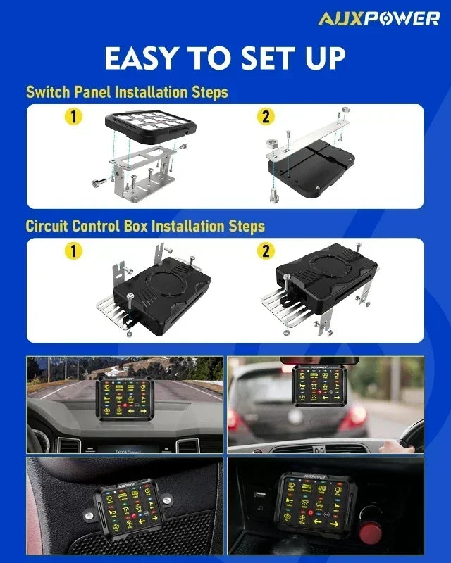 RGB 12Gangs Universal Switch Panel - Wireless Remote Control - LED Background Light