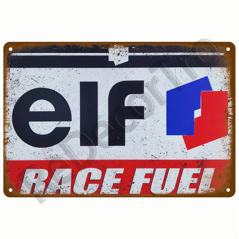 Retro Motor Oil Gas Tyre Racing Tin Sign Poster Iron Plates Metal Sign Garage Bar Pub Club Man Cave Home Decor Wall Decor Art