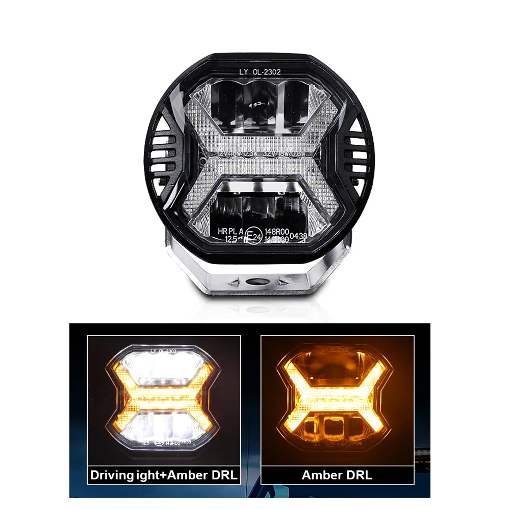 ANGLELITE 4" LED – Spotlight with X-DRL | IP67 | EMARK Certified