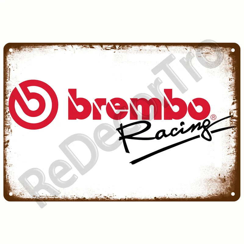 Retro Motor Oil Gas Tyre Racing Tin Sign Poster Iron Plates Metal Sign Garage Bar Pub Club Man Cave Home Decor Wall Decor Art