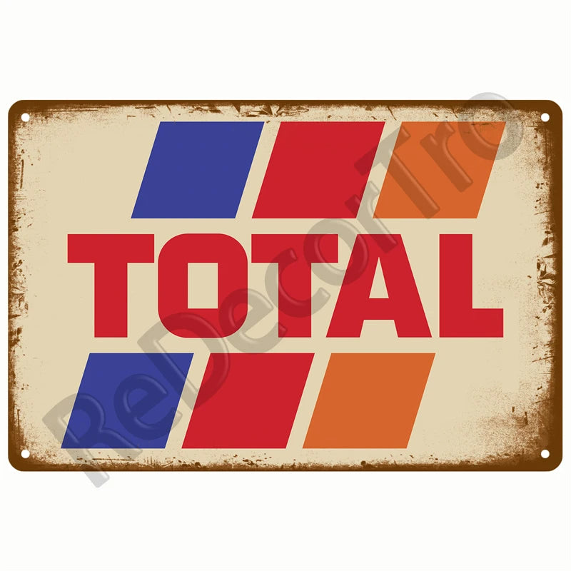 Retro Motor Oil Gas Tyre Racing Tin Sign Poster Iron Plates Metal Sign Garage Bar Pub Club Man Cave Home Decor Wall Decor Art