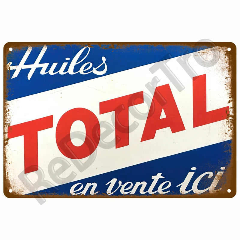 Retro Motor Oil Gas Tyre Racing Tin Sign Poster Iron Plates Metal Sign Garage Bar Pub Club Man Cave Home Decor Wall Decor Art