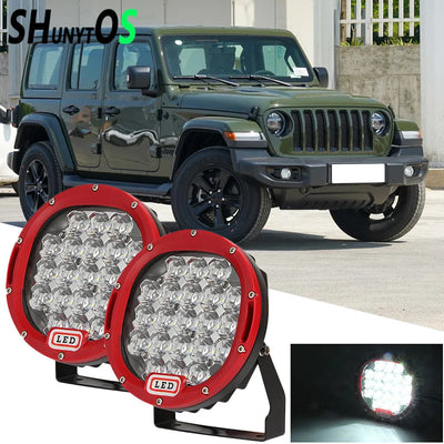 1PC 7 Inch Round LED Off Road Lights 105W with Mounting Bracket
