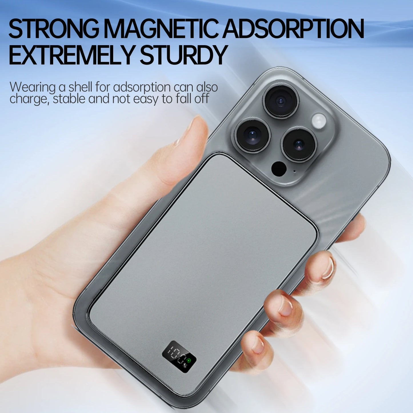 10000mAh Thin Magnetic Wireless Power Bank Fast Charging Mag safe For iPhone Samsung