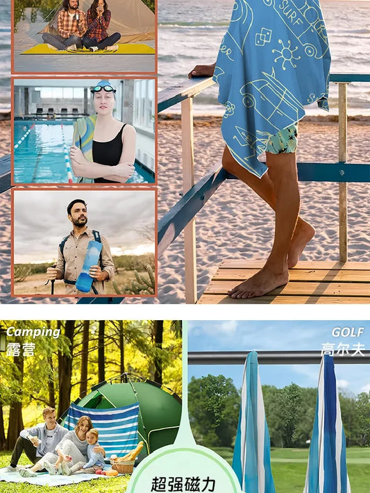 Beach Towel Magnetic oversized 190x76cm