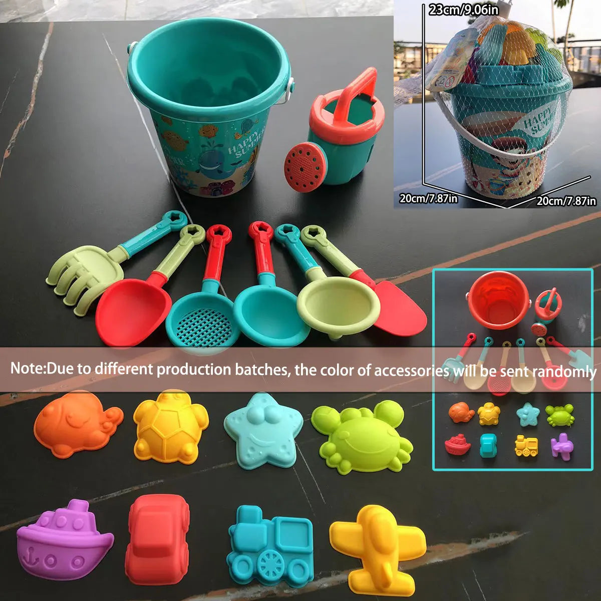 Sand Bucket Beach Toys Pack