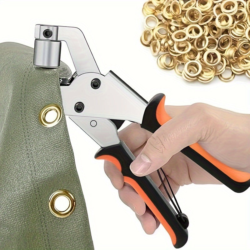 Complete Eyelet Punch Set with 200pcs 10mm Rings