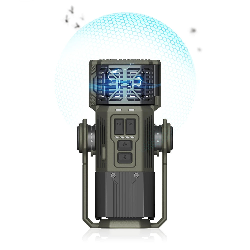 Electronic Repeller device with a blue light on a white background