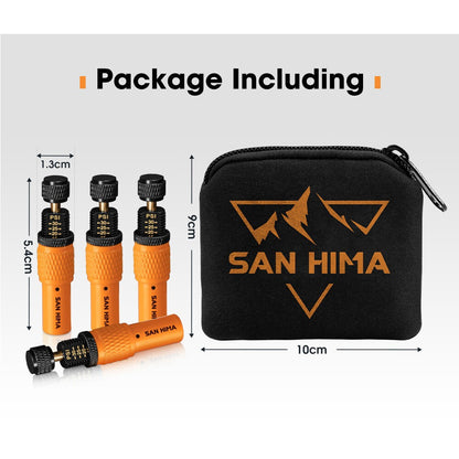 San Hima Tyre Deflators x4 Air Deflator 10~30 PSI Tire Valve Core Tool Portable