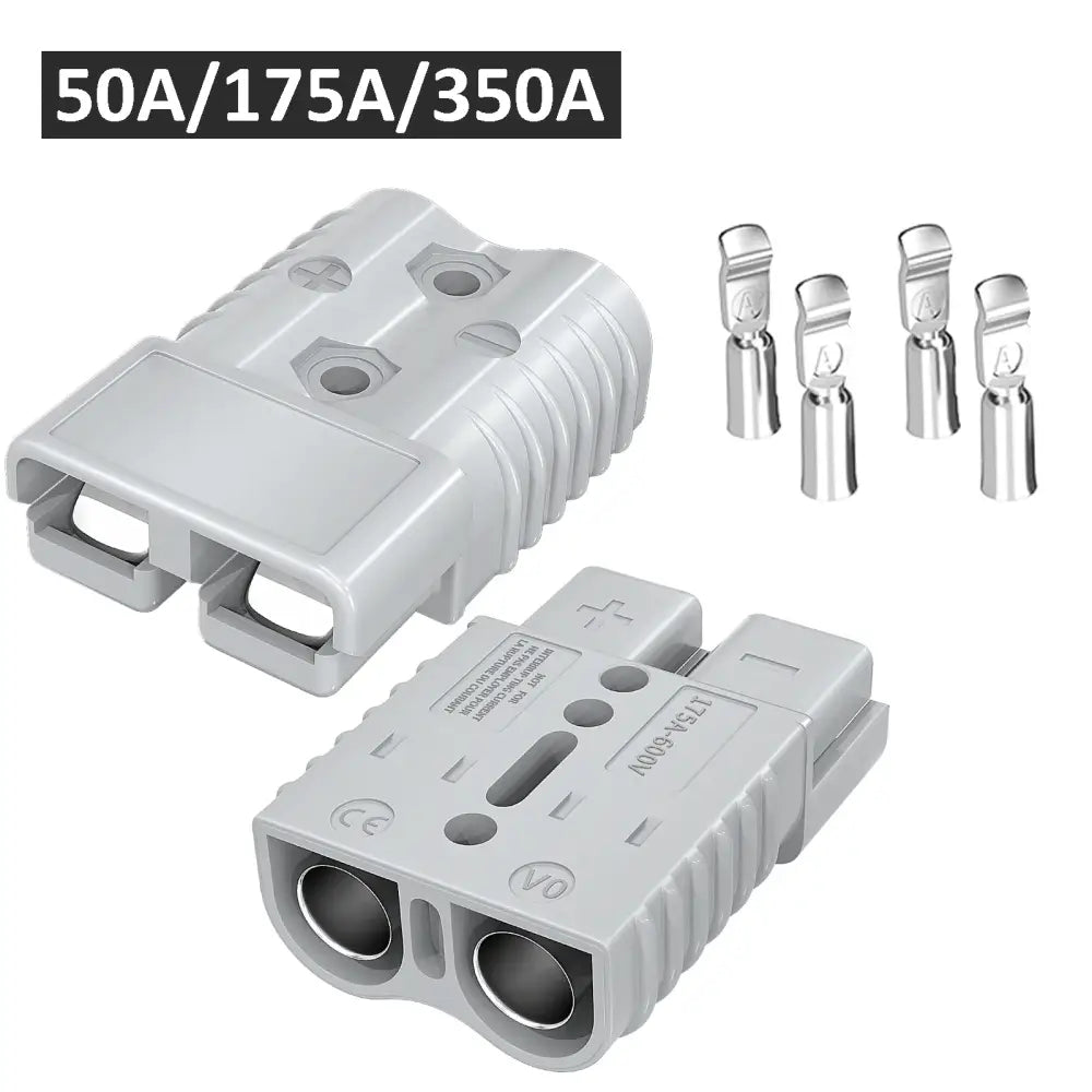 2PCS 50A 175A 350A Anderson Plug Battery Quick Connect Disconnect Connector 600V Towing Winch Quick Connect Wire