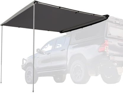 San Hima Car Side Awning 1.4x2m, EZ Setup 210D Waterproof UV Protection 2.8mÂ² Camping Car Shade, Universal Design for UTE, Van, SUV, 4x4