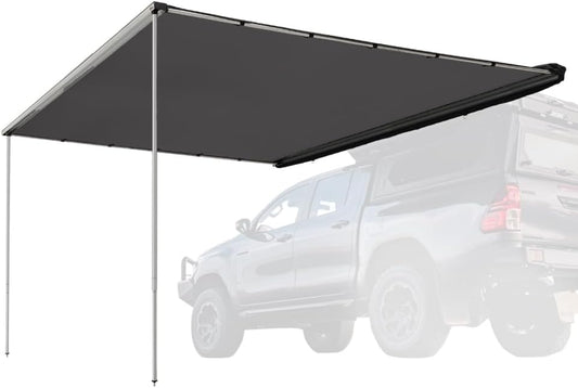 San Hima Car Side Awning 1.4x2m, EZ Setup 210D Waterproof UV Protection 2.8mÂ² Camping Car Shade, Universal Design for UTE, Van, SUV, 4x4