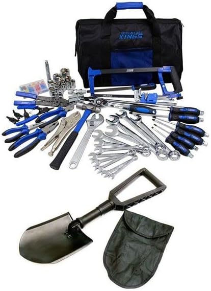 Adventure Kings Tool Kit Ultimate Bush Mechanic + Recovery Folding Shovel 4x4