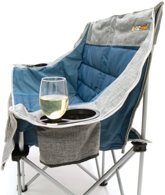 OZtrail 2 Seater Galaxy Sofa with Arms, Blue