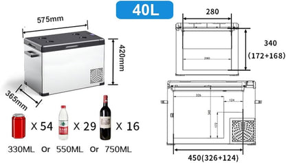 Teewah ChillBox 40 Portable Fridge/Freezer 12V/24V/220V