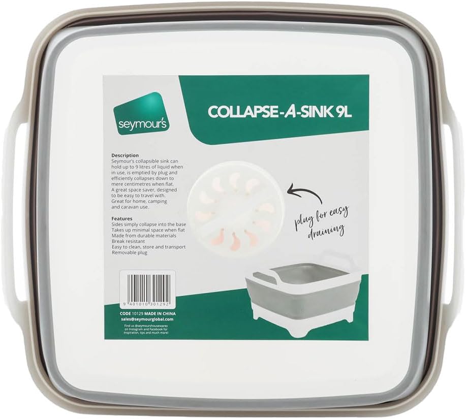 Collapse-A Sink 9L - White and Grey Foldable,