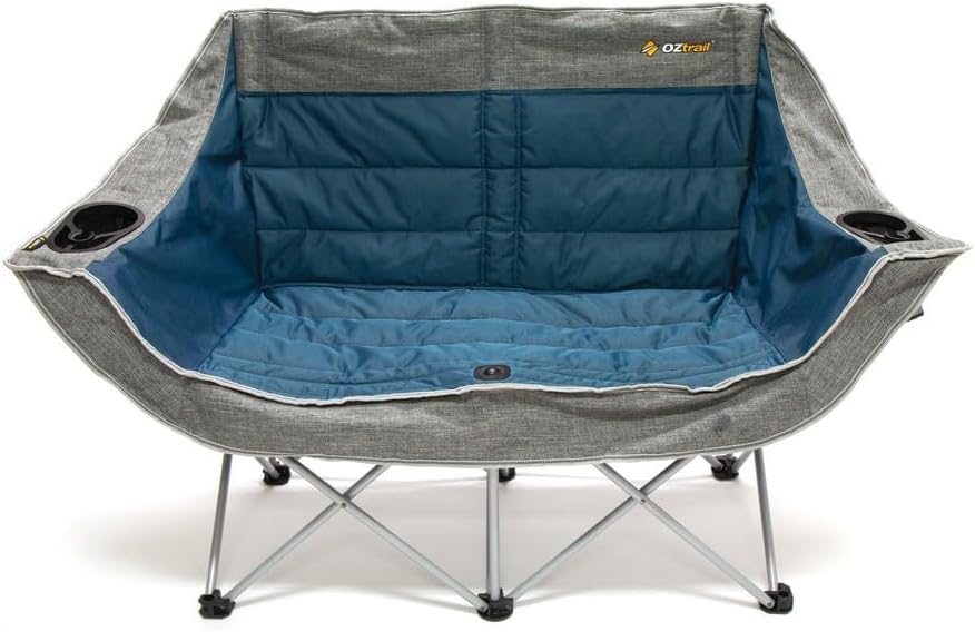 OZtrail 2 Seater Galaxy Sofa with Arms, Blue
