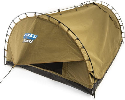 Kings Double Swag Portable Camping Dome Tent 2.1 x 1.5 m Height 1 m + Polyester Bag 150 x 43 x 40 cm for Swag Water and dust Resistant