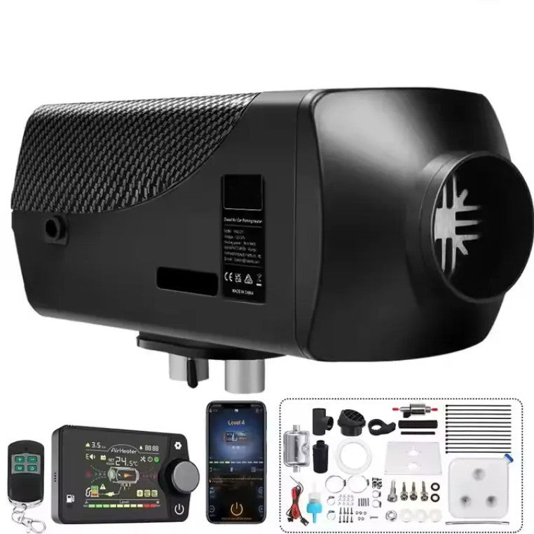 Bluetooth App 12V 5KW Diesel Air Heater Tank Remote Control Caravan Motorhome RV
