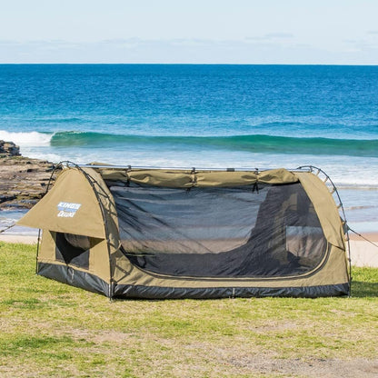 Kings Double Swag Portable Camping Dome Tent 2.1 x 1.5 m Height 1 m + Polyester Bag 150 x 43 x 40 cm for Swag Water and dust Resistant
