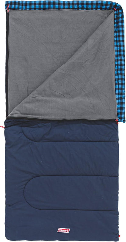 Coleman Pilbara Sleeping Bag | 225x100cm, All Weather, Polyester Fill with Extra Heat Retention, Cotton Lining & Shell, Compression Sack, Interior Pocket, Foot Zip for Temp Adjustment