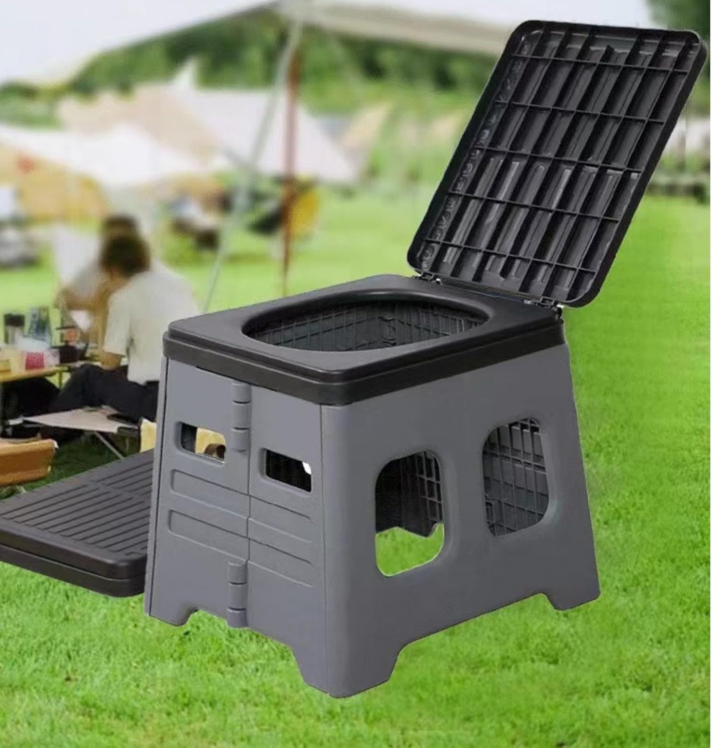 Portable Camping Folding Toilet with Lid