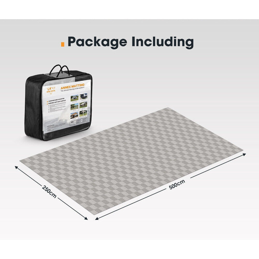 San Hima 5M X 2.5M Annex Matting Floor Mats Mesh Caravan Park Camping Picnic