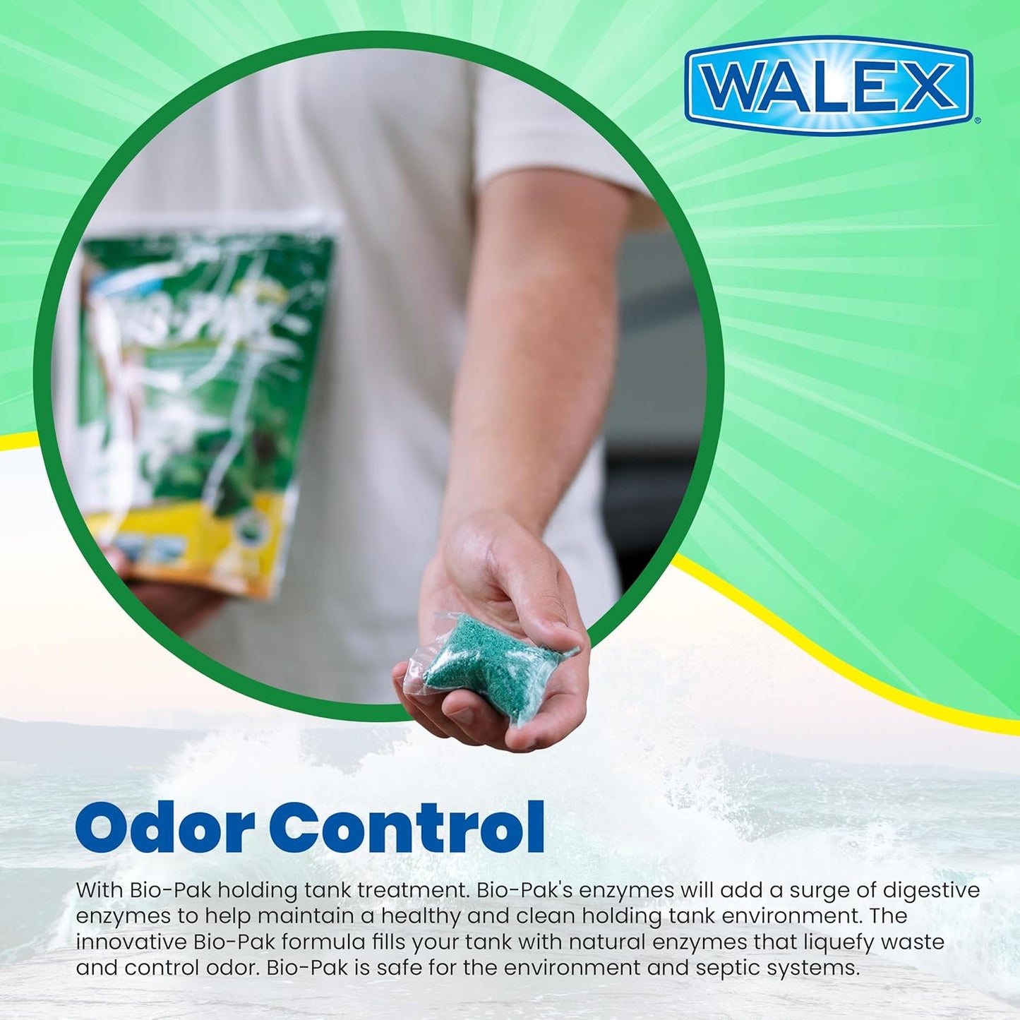 Walex TOI-11530 Bio-Pak Holding Tank Deodorizer - 10 Count (Pack of 1)