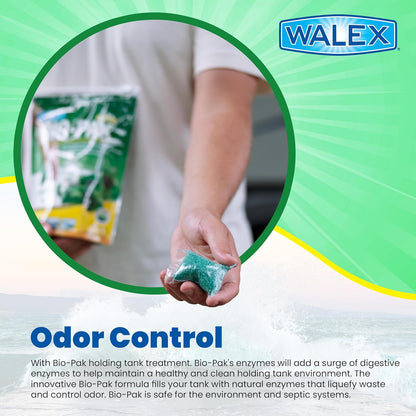 Walex TOI-11530 Bio-Pak Holding Tank Deodorizer - 10 Count (Pack of 1)