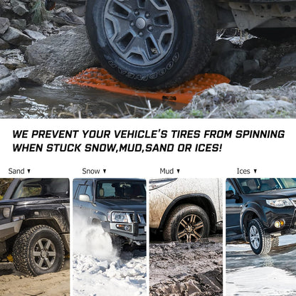 X-Bull Recovery Tracks and Winch Accessories Kit 15Pcs 4x4 Off-Road Recovery Kit for Recover Automotive Stuck in Mud/Snow/Sand Olive Green