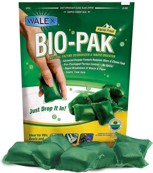 Walex TOI-11530 Bio-Pak Holding Tank Deodorizer - 10 Count (Pack of 1)