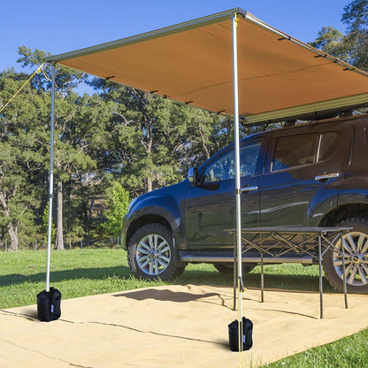 Kings 2x3m Side Awning Waterproof + Sand Bags 4WD Camping SUV Van UTE Car Shade
