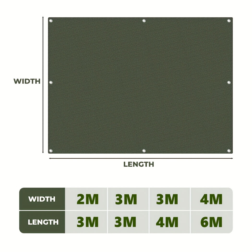 Heavy Duty Waterproof Canvas Tarp Tarpaulin Sun Blocked Dustproof Army 4 Size: 2X3M, 3X3M, 3X4M, 4X6M, 10M Rope Free Bonus