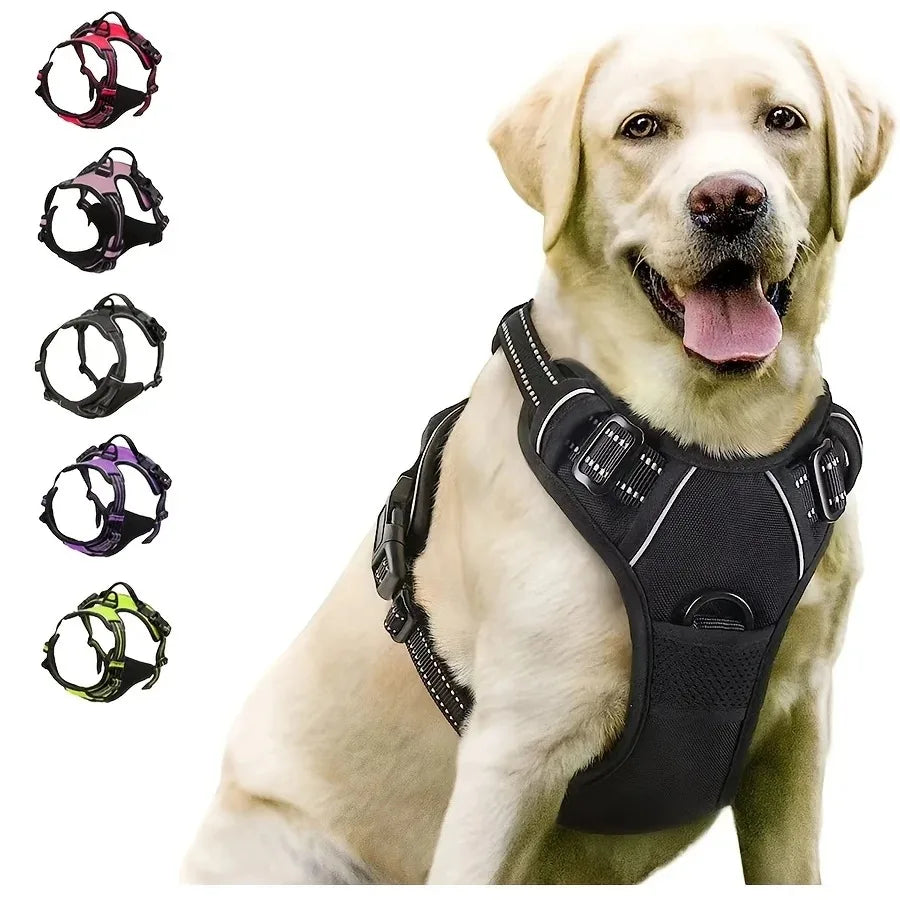 Pet Dog Vest Harness & Collar Set – Adjustable for Small & Medium Dogs