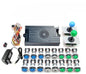 Gaming controller kit with joystick, buttons, and power supply on a white background