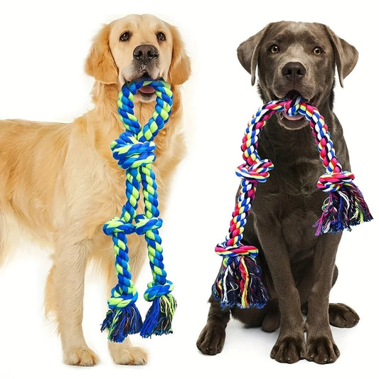 Linen Knot Dog Rope Toy – Durable Tug of War & Chew Toy for Medium & Large Dogs