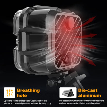 Led Spotlights 24V 12V with Amber Fog 4x4 Offroad