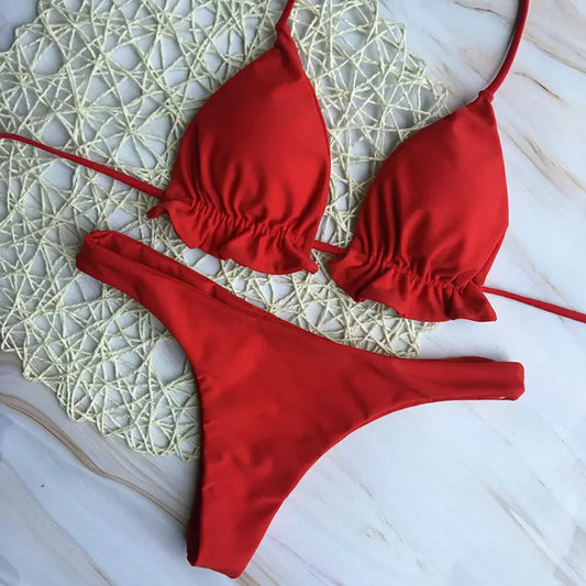 Summer Bikini Set 2 Pieces Set Beachwear S-L
