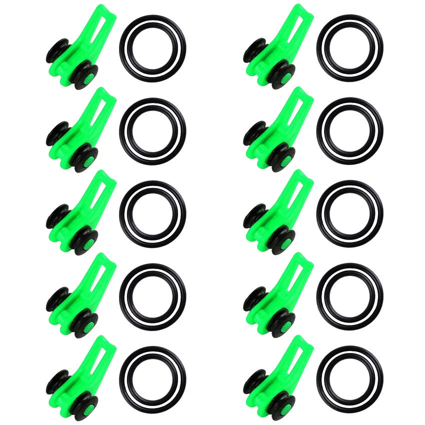 JOOYOO 10pcs/lot Fishing Rod Pole Hook Keeper - Securely Silicone Ring Iso Hold Bait Lures and Jigs for Safe and Easy Fishing