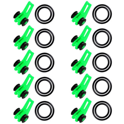 JOOYOO 10pcs/lot Fishing Rod Pole Hook Keeper - Securely Silicone Ring Iso Hold Bait Lures and Jigs for Safe and Easy Fishing