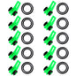 JOOYOO 10pcs/lot Fishing Rod Pole Hook Keeper - Securely Silicone Ring Iso Hold Bait Lures and Jigs for Safe and Easy Fishing