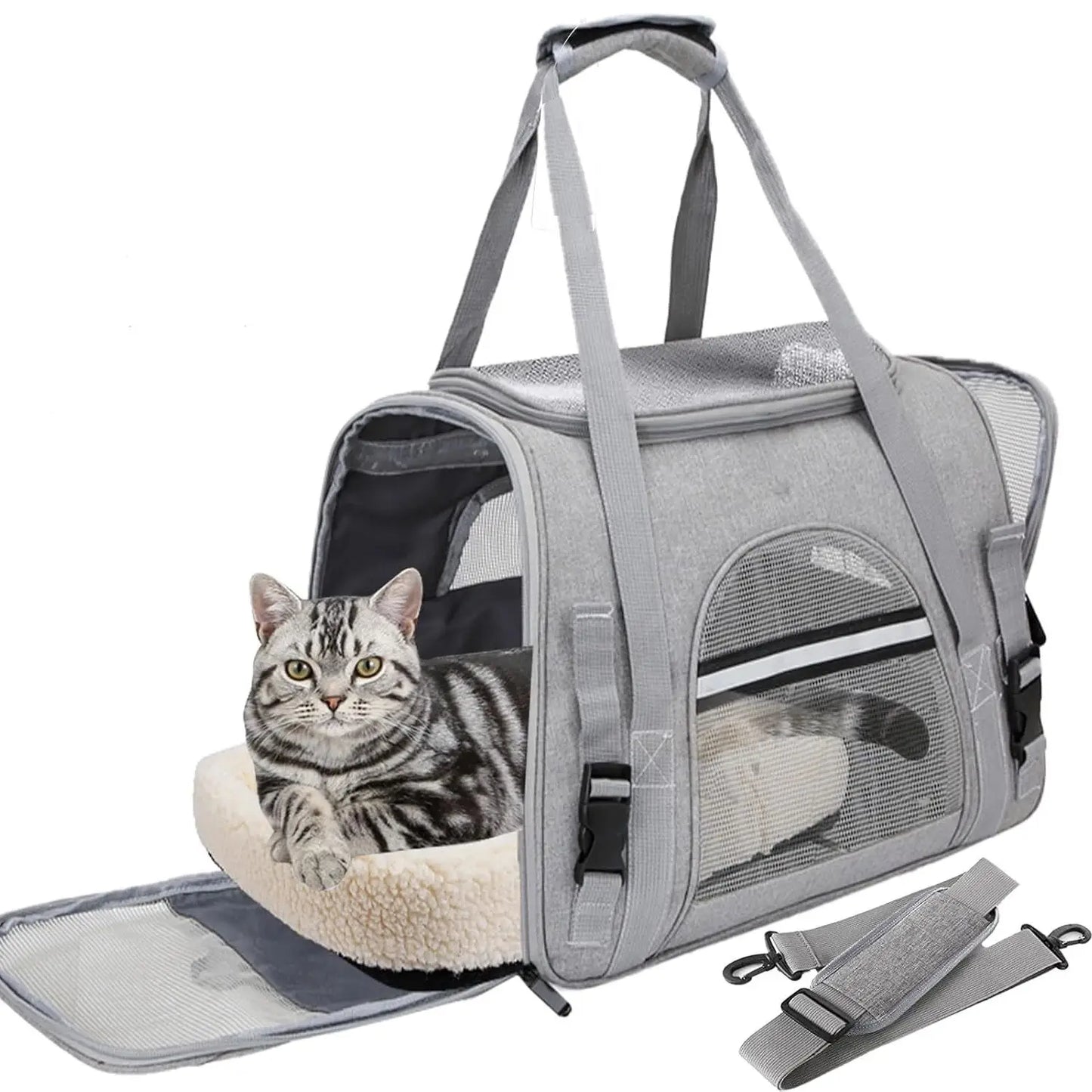 Soft-Sided Pet Carrier Bag – Airline Approved for Cats & Dogs Up to 9kg