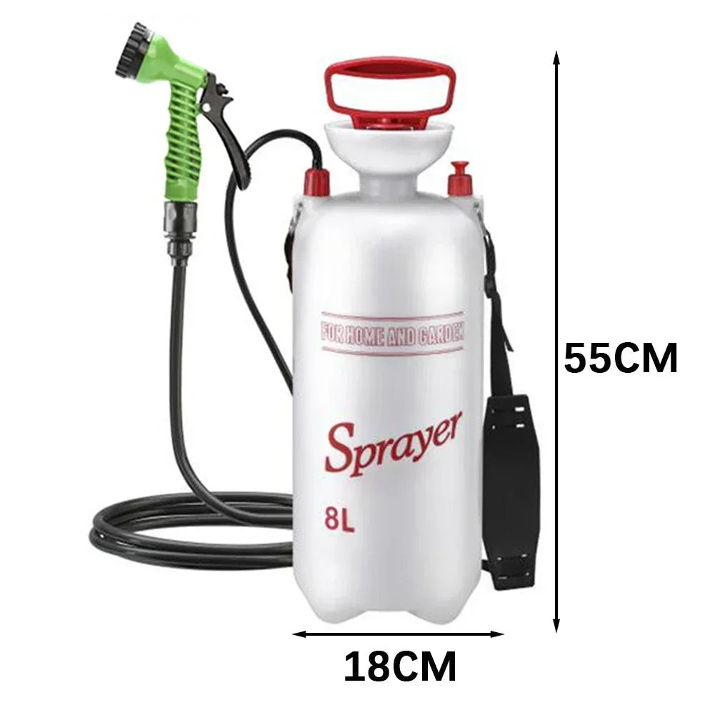 Portable Pressurised Camping Shower – 4L / 8L with 3m Hose | No Power Needed