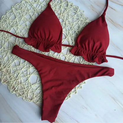 Summer Bikini Set 2 Pieces Set Beachwear S-L